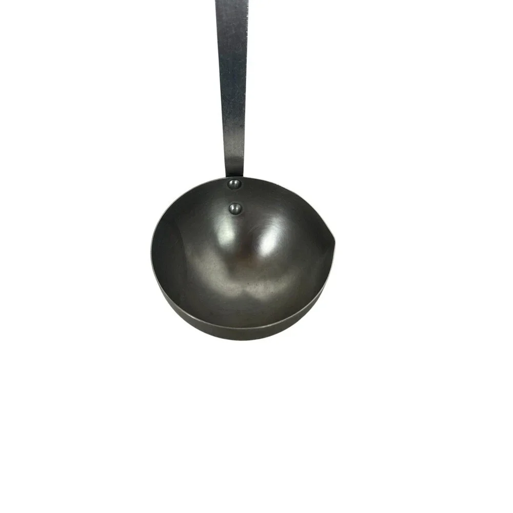 Vintage Flint USA Stainless Wood Handle Serving Ladle With Spout